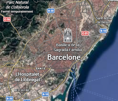 Carte de la zone Barcelona