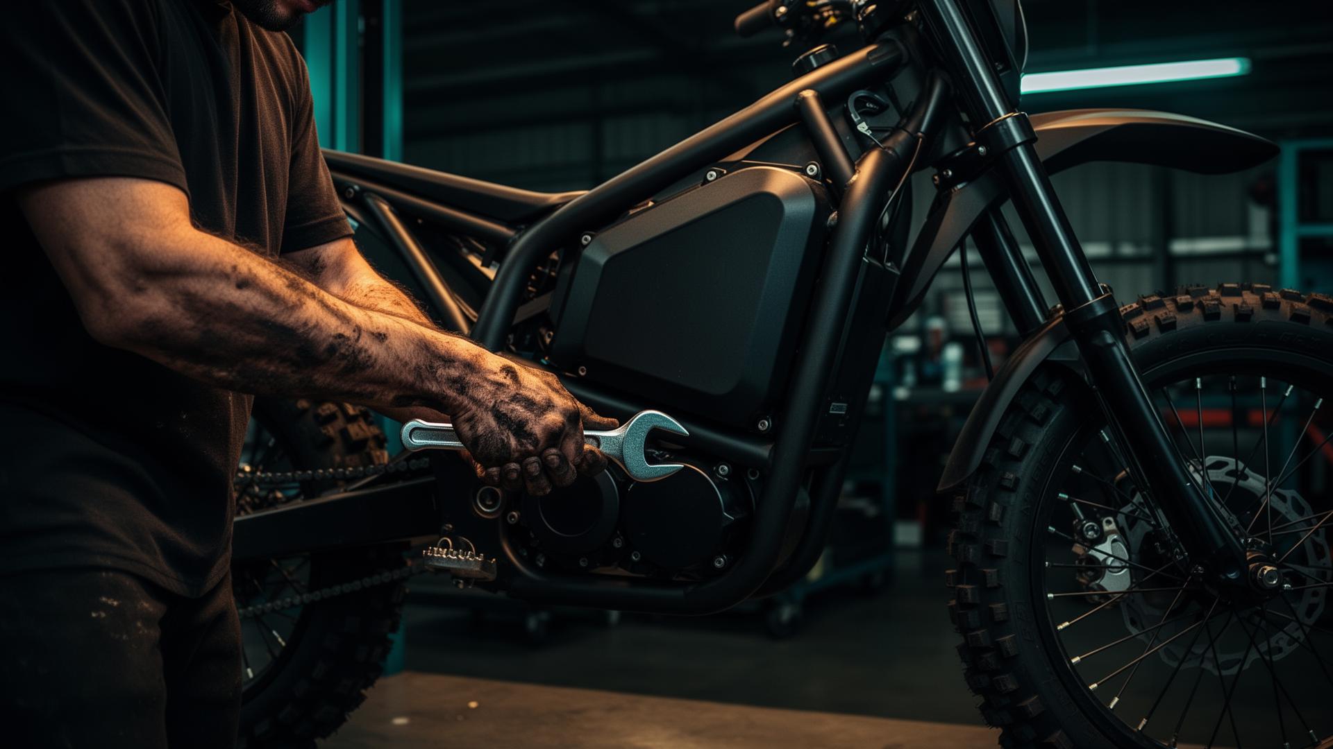 Mécanicien 79Bike au travail sur un vélo électrique